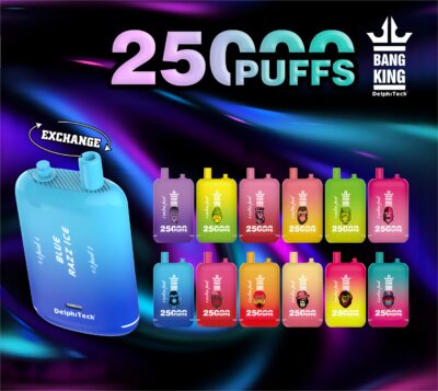 Original Bang king 25000 puff vapes disposable puff E-Zigaretten 46ml dual pod 0.8 Ohm Mesh Coil 0 % 2 % 3 % 5 % 650 mAh Bettery Puffs 25k