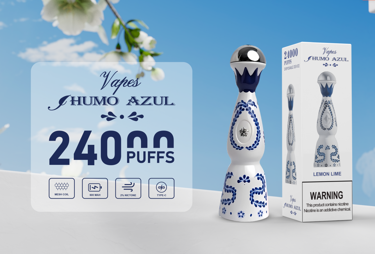 HUMO AZUL 24000 Tequila vape Tequila bottle packaging Puffs 2% 3% 5%  Nicotine Rechargeable Disposable vapes Pod agave Puff 24k Tequila puff