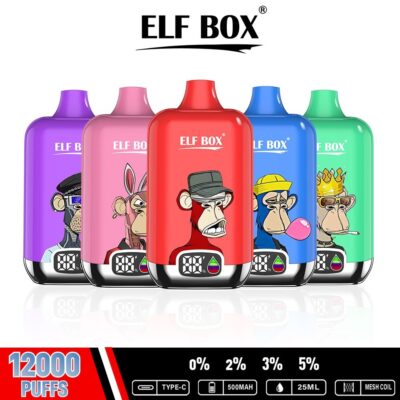 ELF box digital 12000 puffs LED display Disposable Sigaretta Elettronica Vape 12k Puff