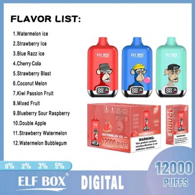 ELF box digital 12000 puffs LED display Disposable Sigaretta Elettronica Vape 12k Puff - Image 2