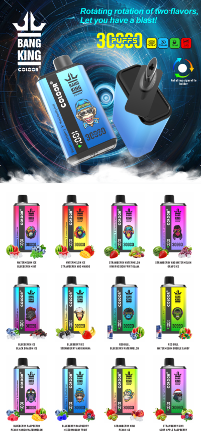 Bang king 30000 Puffs Disposable Vape Dual Pod Dual Flavors Puff 30k - Image 3