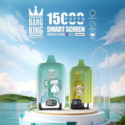 Original Bang king 15000 puff 15k Digital Disposable Vape Mesh Coil Vaper Vapes Disposable Puff 15000