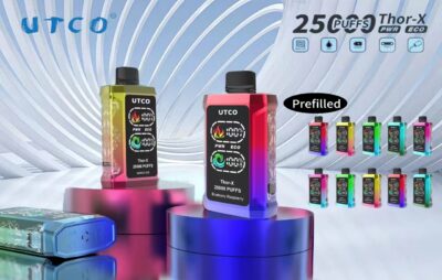 UTCO 25K Puff 25000 Disposables Vapes Pen Electronic Cigarettes 14ml Pod RGB Light Puffs 25K Vaper