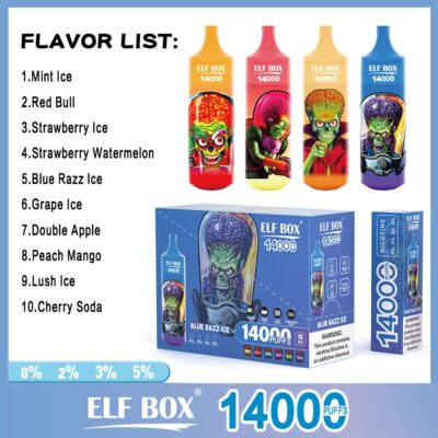 ELF BOX 14000 Puffs Rechargeable Disposable Vape Puff Tornado 14k Vaper Desechable - Image 2