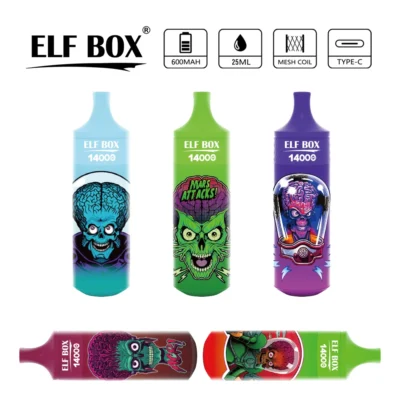 ELF BOX 14000 Puffs Rechargeable Disposable Vape Puff Tornado 14k Vaper Desechable - Image 4