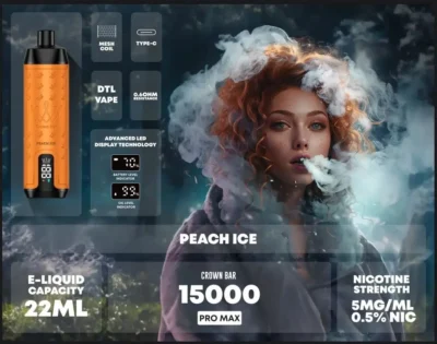 Al Fakher Crown Bar 15000 Puffs Pro Max DTL puff 15k - Image 2