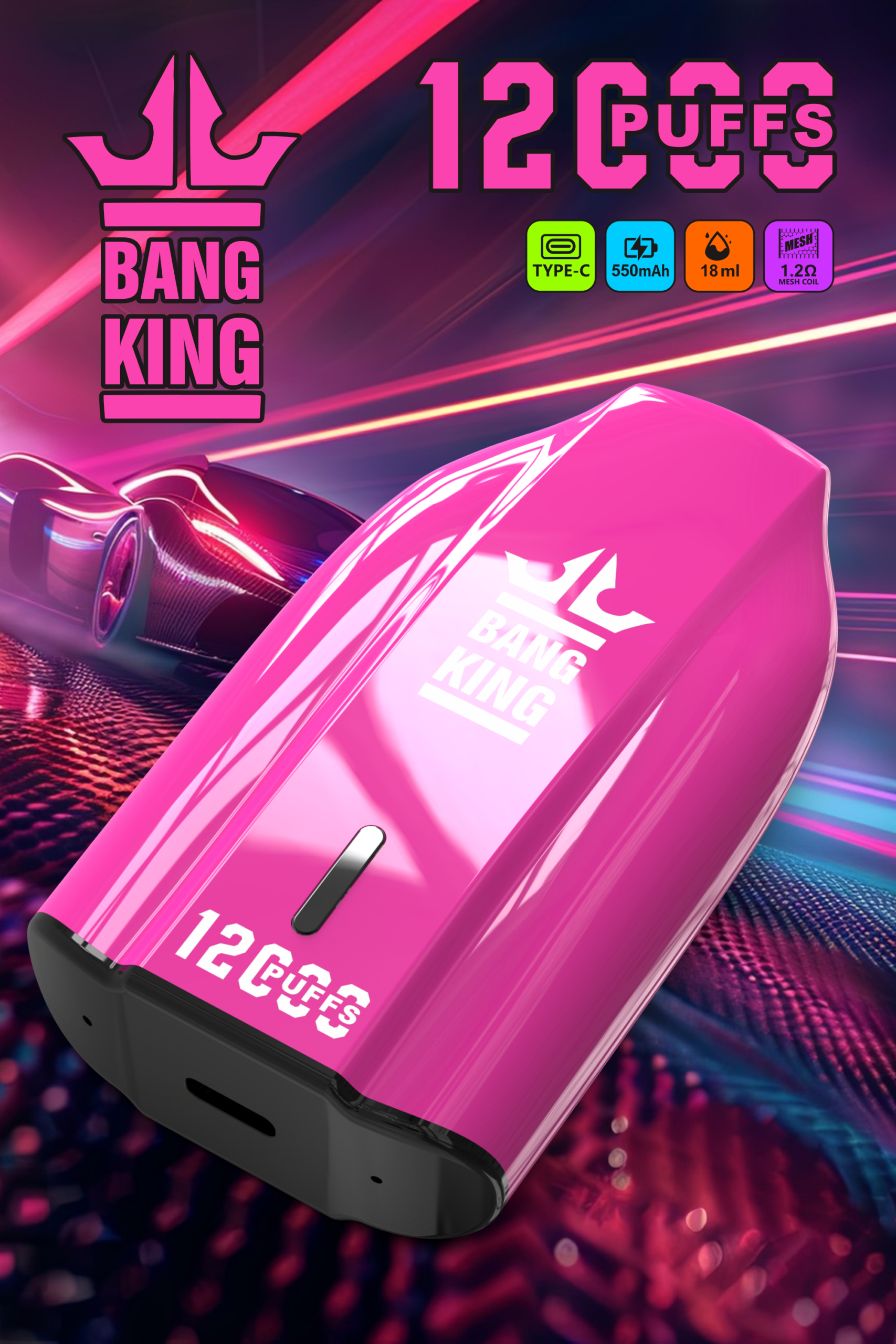 4 Bang king 12k Puffs Disposable E cigarettes Vape Pod Device 650mAh Battery 18ml Prefilled Cartridge Stick puff 12000 tornado - Image 8