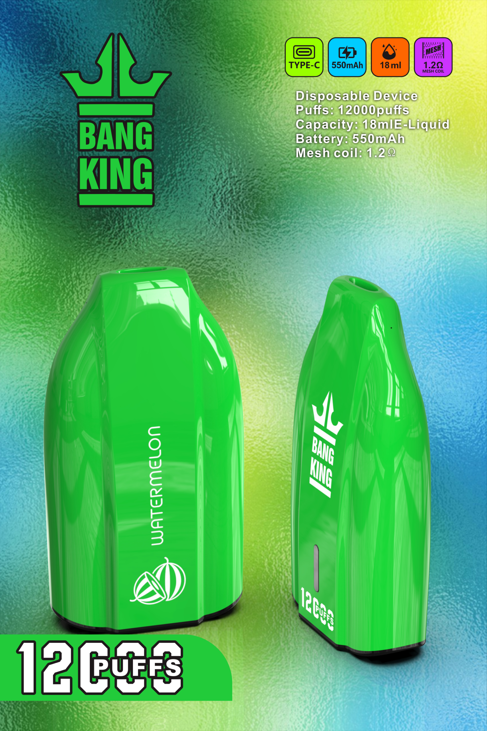 5 Bang king 12k Puffs Disposable E cigarettes Vape Pod Device 650mAh Battery 18ml Prefilled Cartridge Stick puff 12000 tornado - Image 7