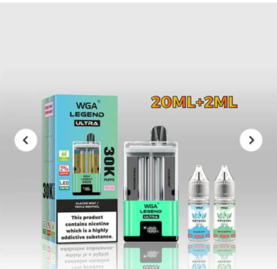 WGA Legend Ultra 30000 Refillable Vape TPD Compliant WGA 30k Puff