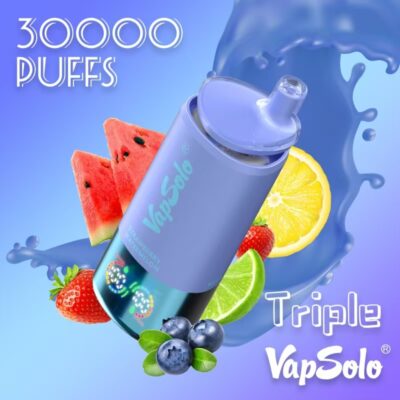 VAPSOLO Triple 30k PUFF Vapes Disposable Vaper Blendy Pens With Mesh Coil Digital Screen Display 10 Flavors Triple Tank Options puff 3 - Image 5