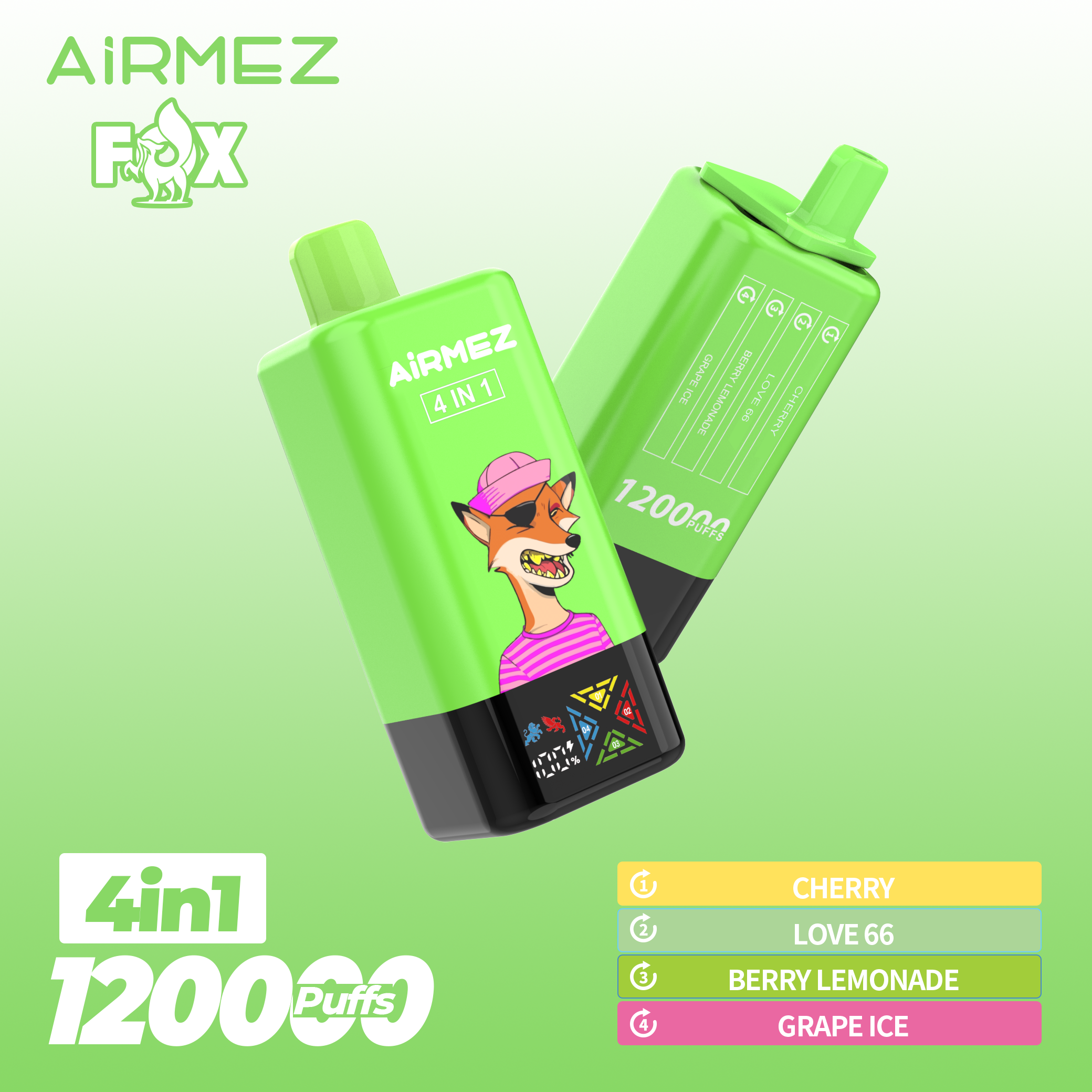 Airmez FOX 4 IN 1  PUFF 120K - Image 3