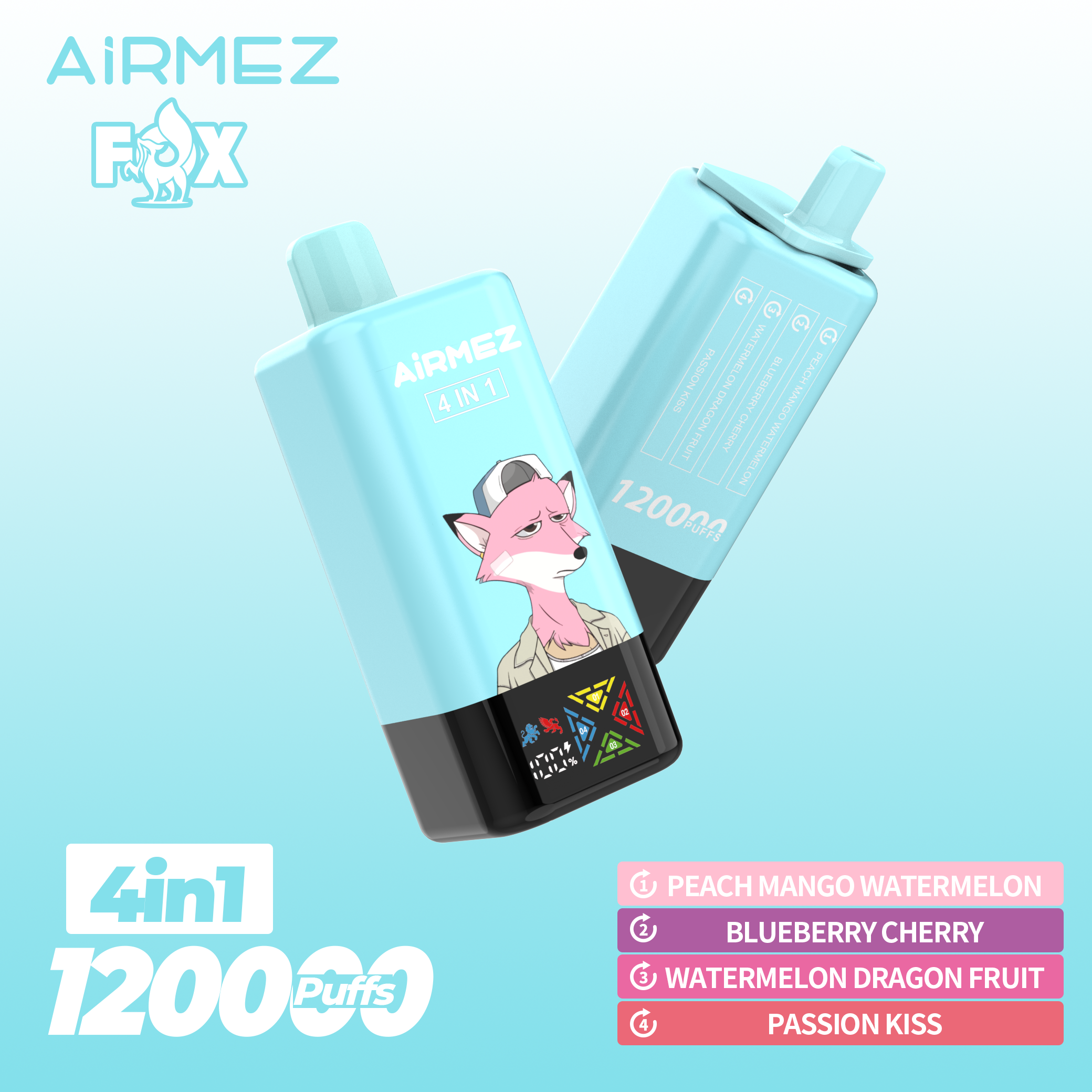 Airmez FOX 4 IN 1  PUFF 120K - Image 2