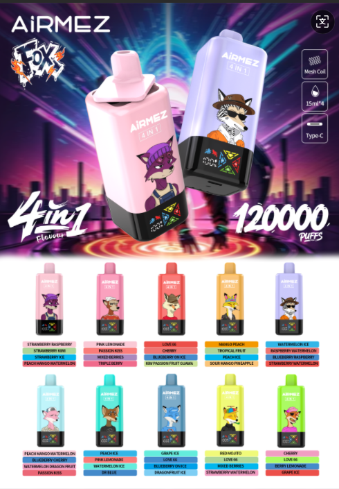 Airmez FOX 4 IN 1  PUFF 120K