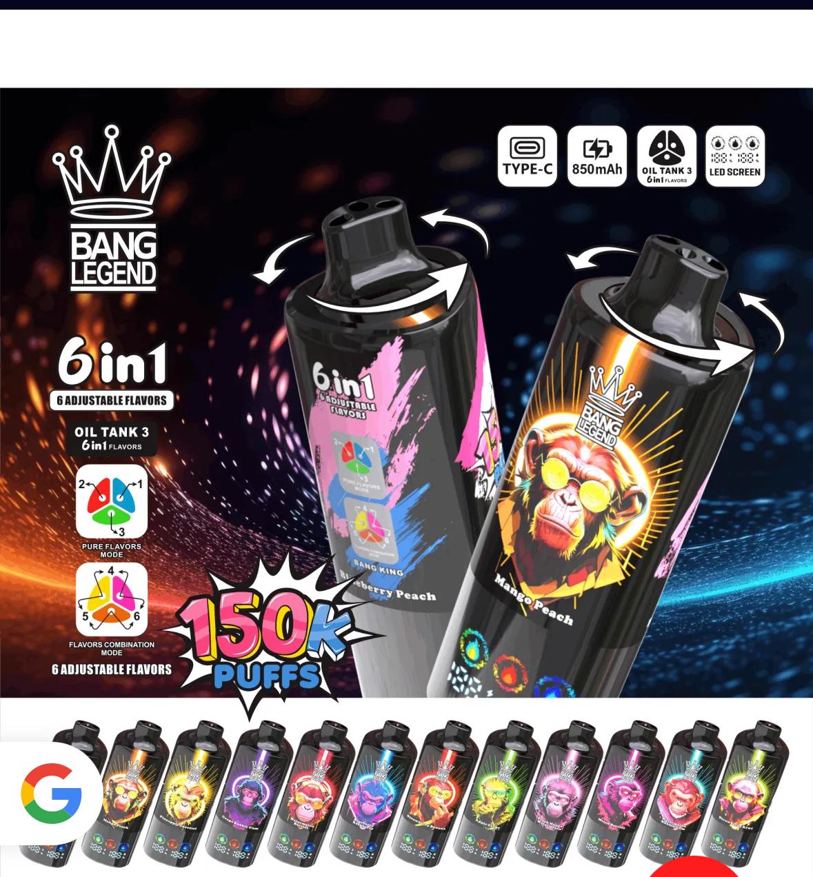 bang legend 150k puff 15000
