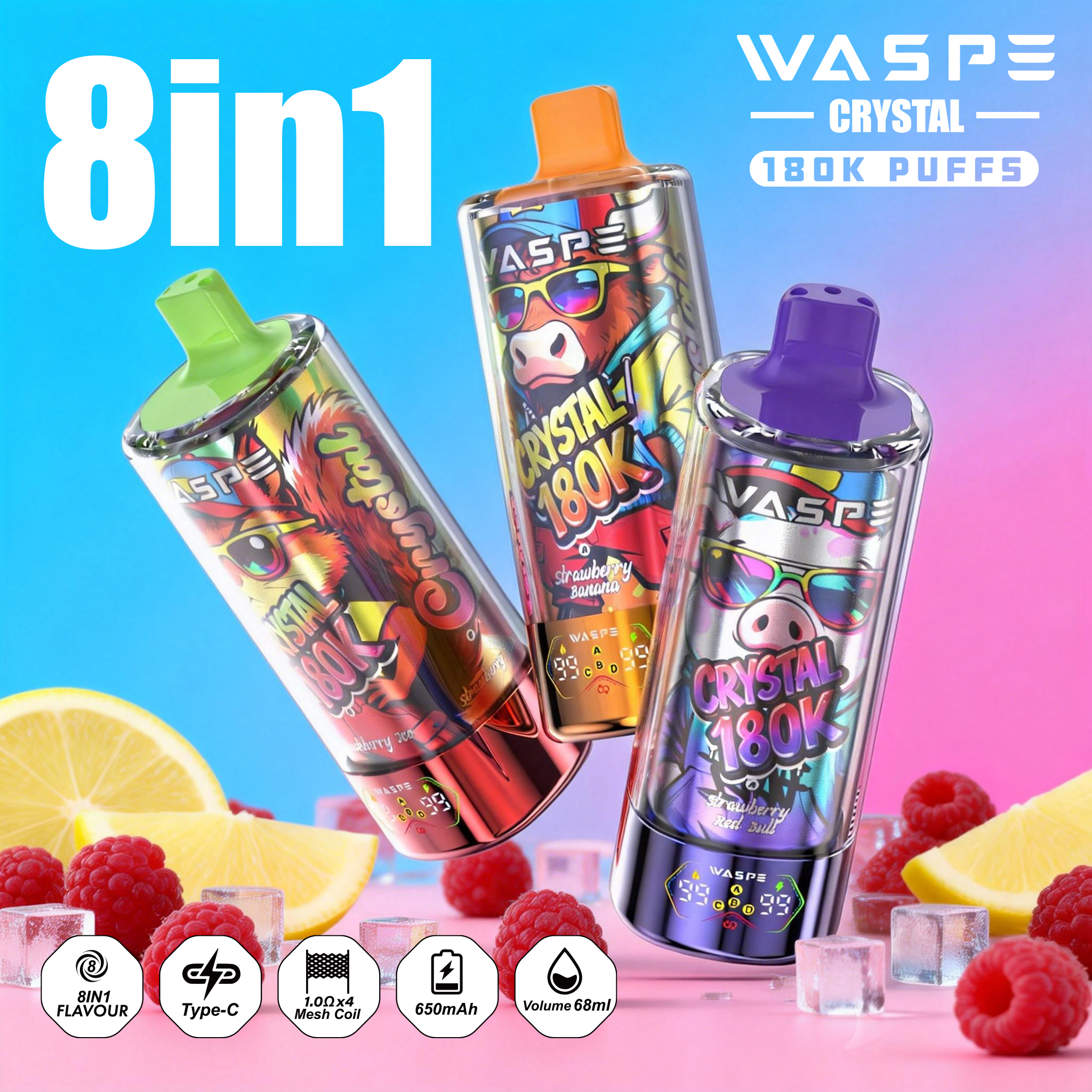 waspe 180k waspe 8 in 1 crystal 180000puffs waspe 180k waspe 8 in 1 crystal 180000puffs